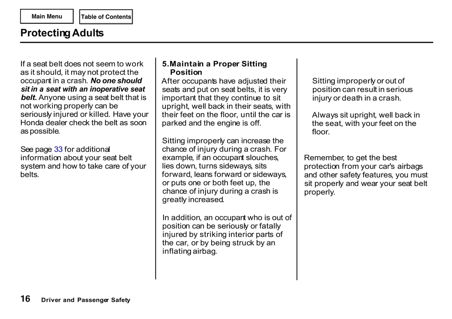 2001 Honda S2000 Owner's Manual | English