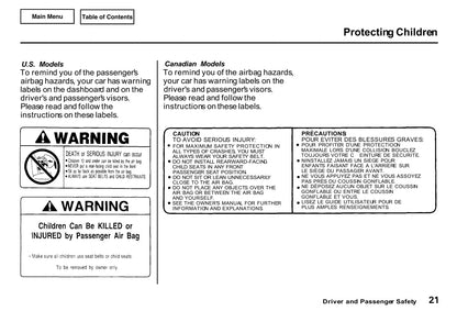 2001 Honda S2000 Owner's Manual | English