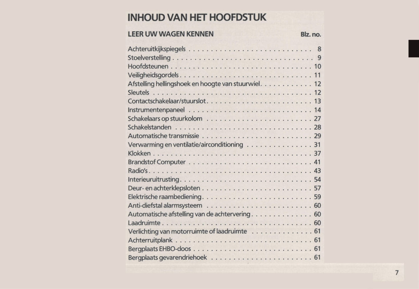 1985-1987 Ford Scorpio Gebruikershandleiding | Nederlands