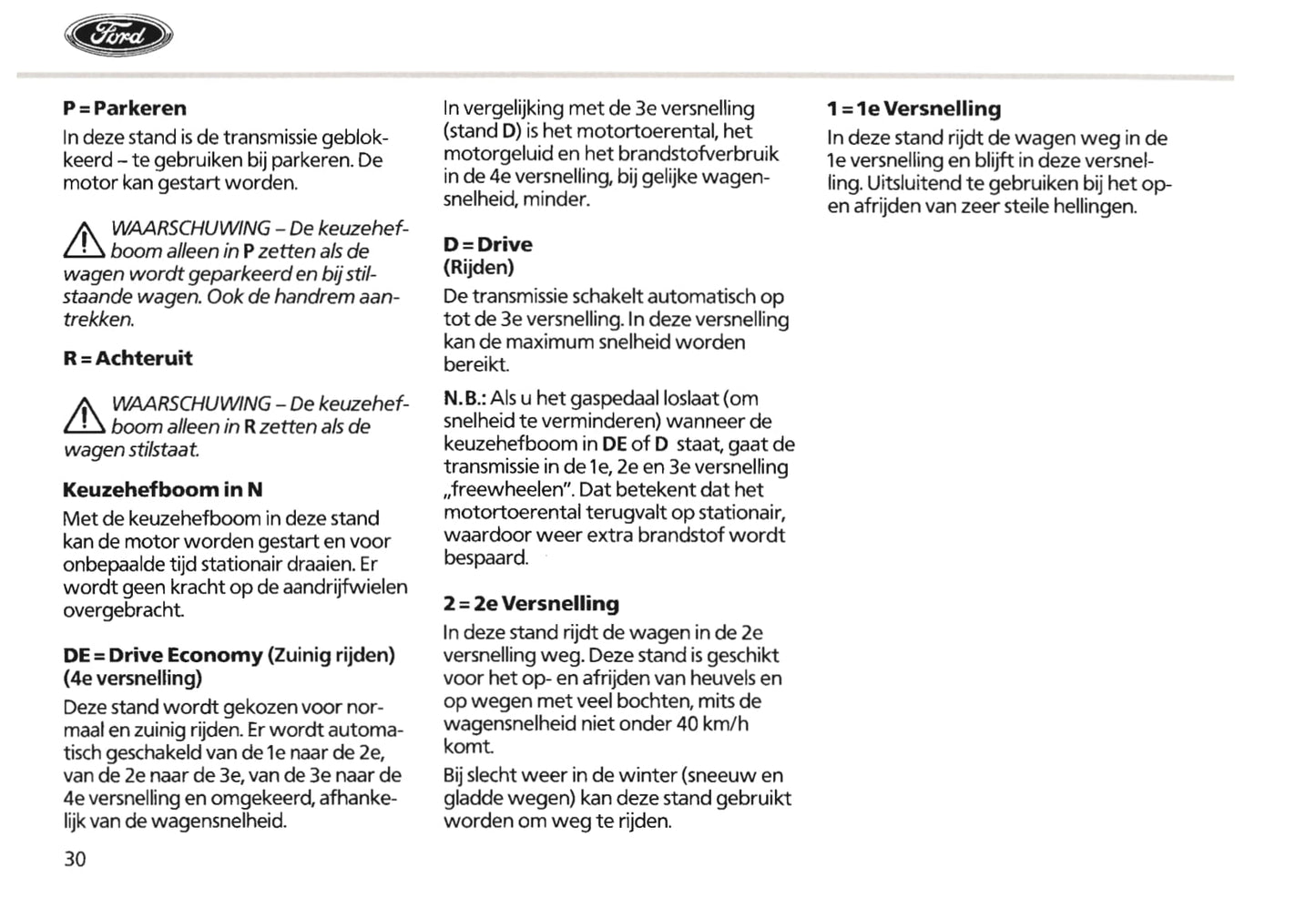 1985-1987 Ford Scorpio Gebruikershandleiding | Nederlands