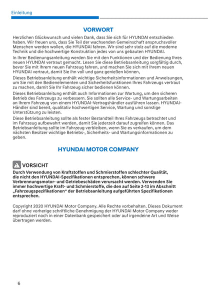 2020-2021 Hyundai Tucson Hybrid Bedienungsanleitung | Deutsch