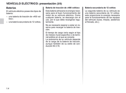 2019-2020 Renault Zoe Gebruikershandleiding | Spaans