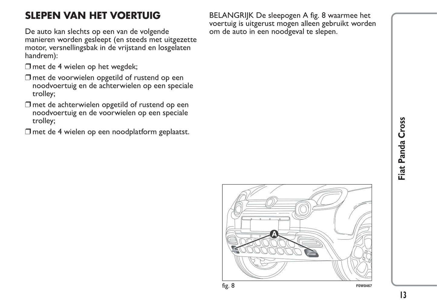 2014-2015 Fiat Panda Cross Owner's Manual | Dutch