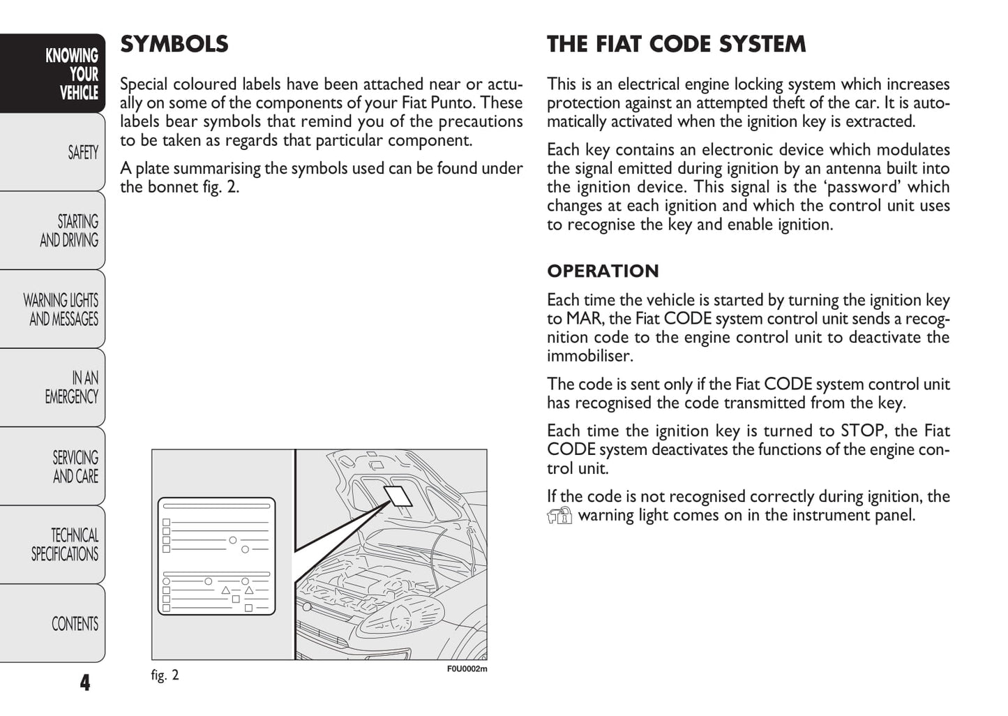 2010-2011 Fiat Punto/Punto Evo Owner's Manual | English