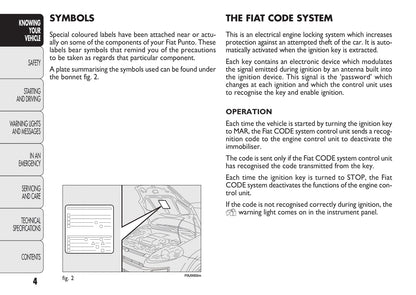 2010-2011 Fiat Punto/Punto Evo Owner's Manual | English