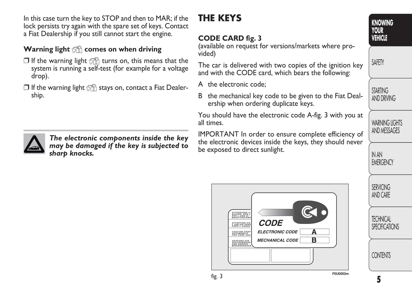 2010-2011 Fiat Punto/Punto Evo Owner's Manual | English