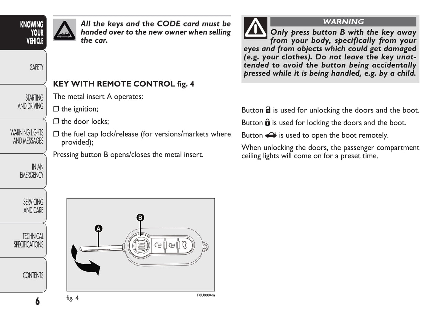 2010-2011 Fiat Punto/Punto Evo Owner's Manual | English