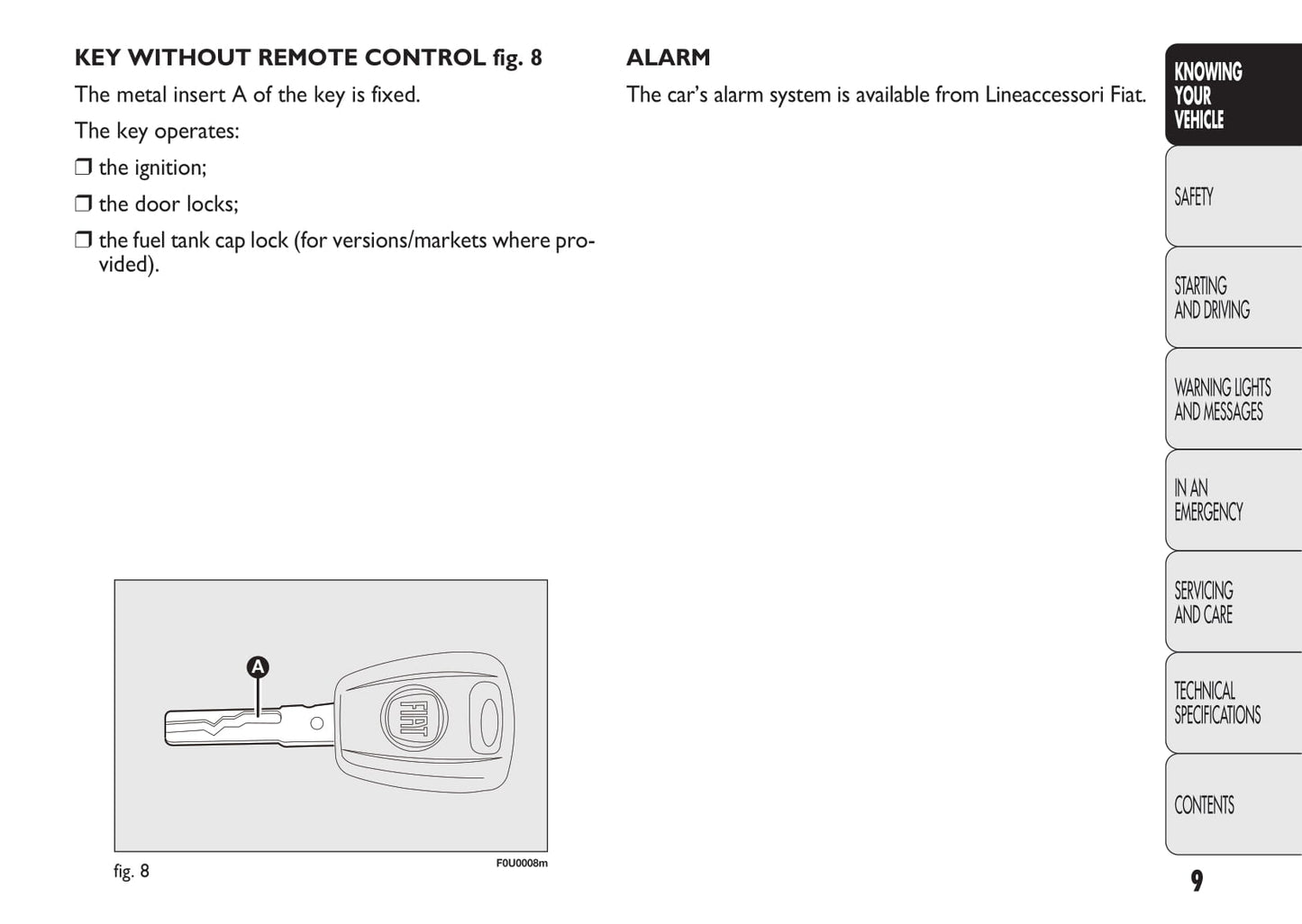 2010-2011 Fiat Punto/Punto Evo Owner's Manual | English