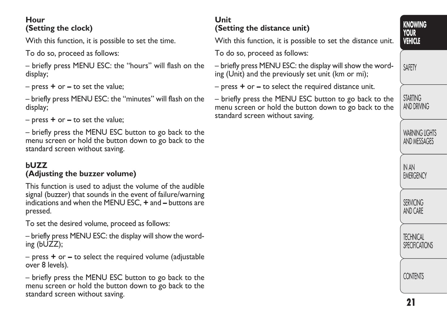 2010-2011 Fiat Punto/Punto Evo Owner's Manual | English