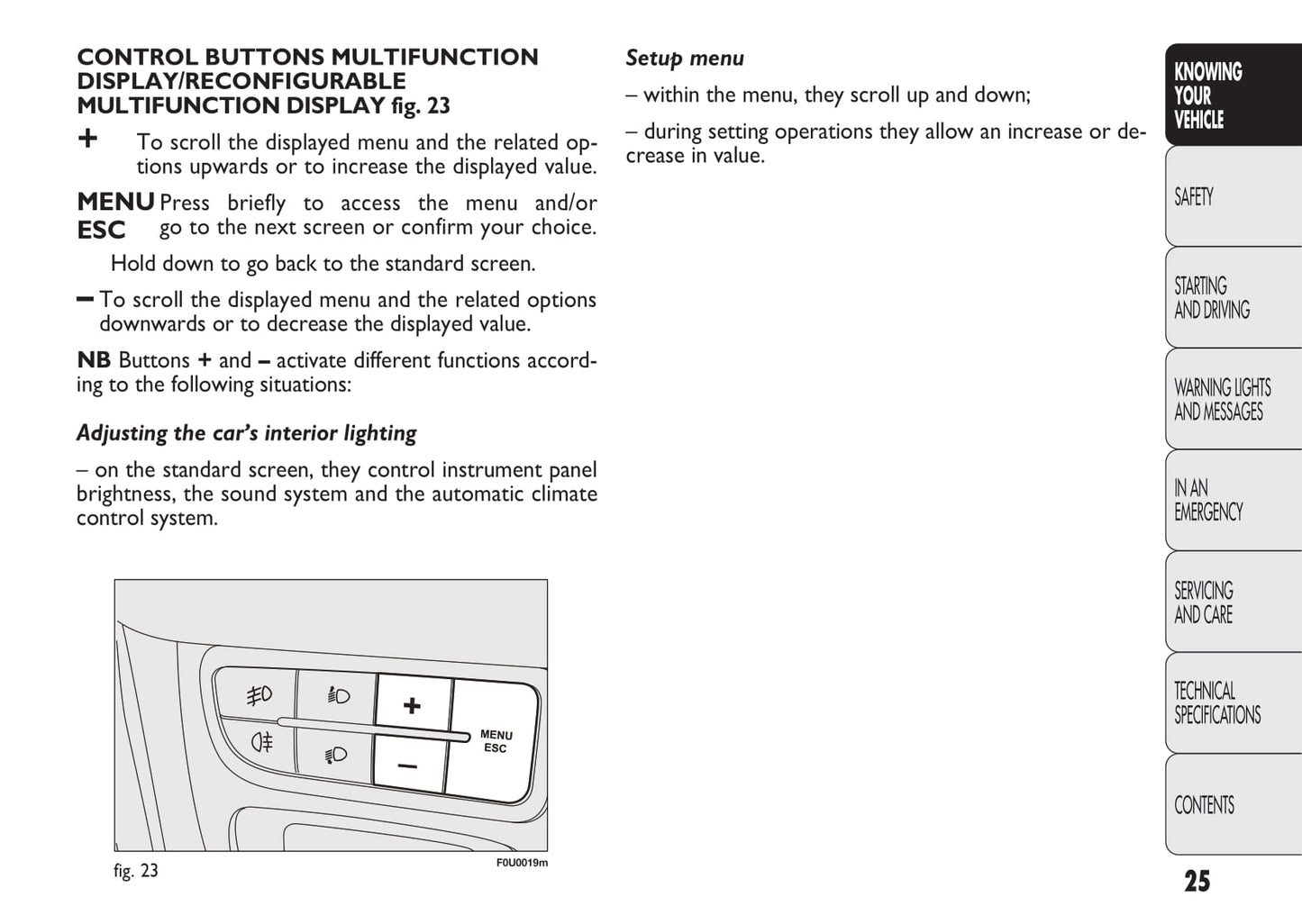 2010-2011 Fiat Punto/Punto Evo Owner's Manual | English