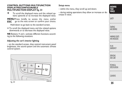 2010-2011 Fiat Punto/Punto Evo Owner's Manual | English