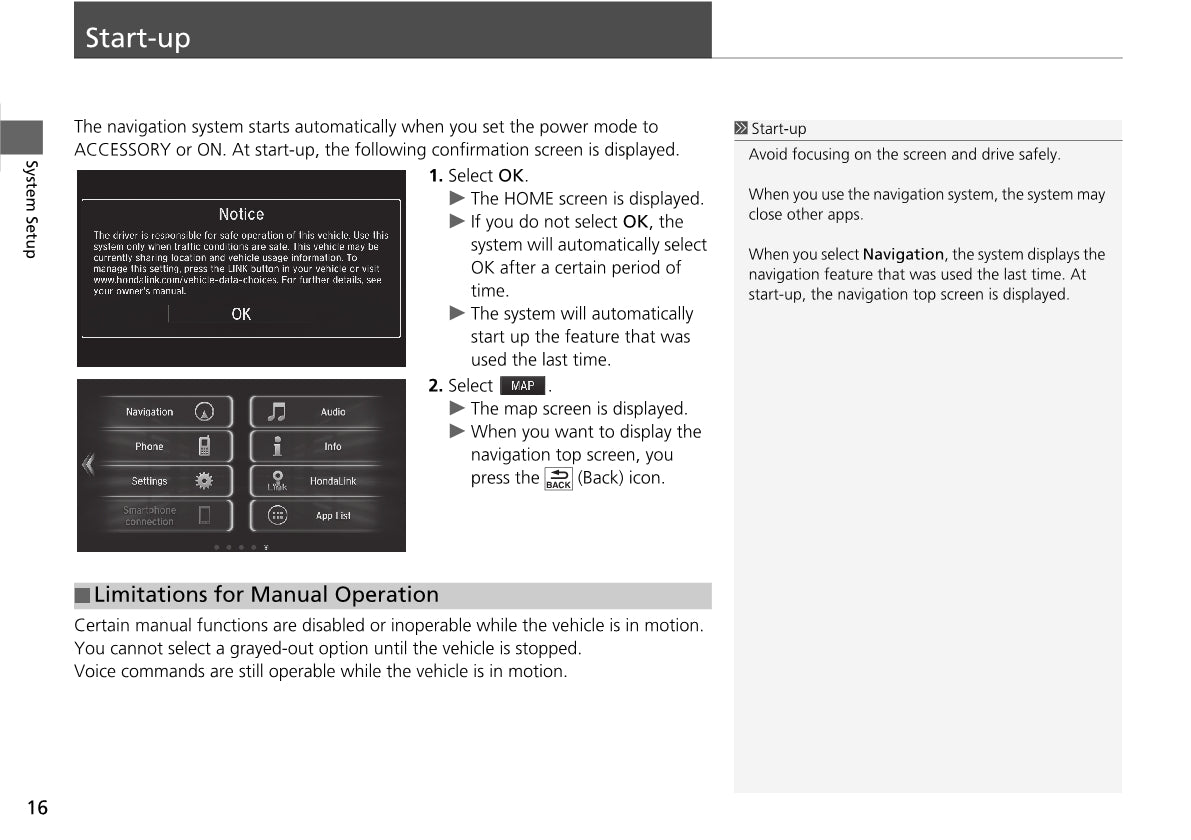 Honda Civic Sedan Navigation Owner's Manual 2018