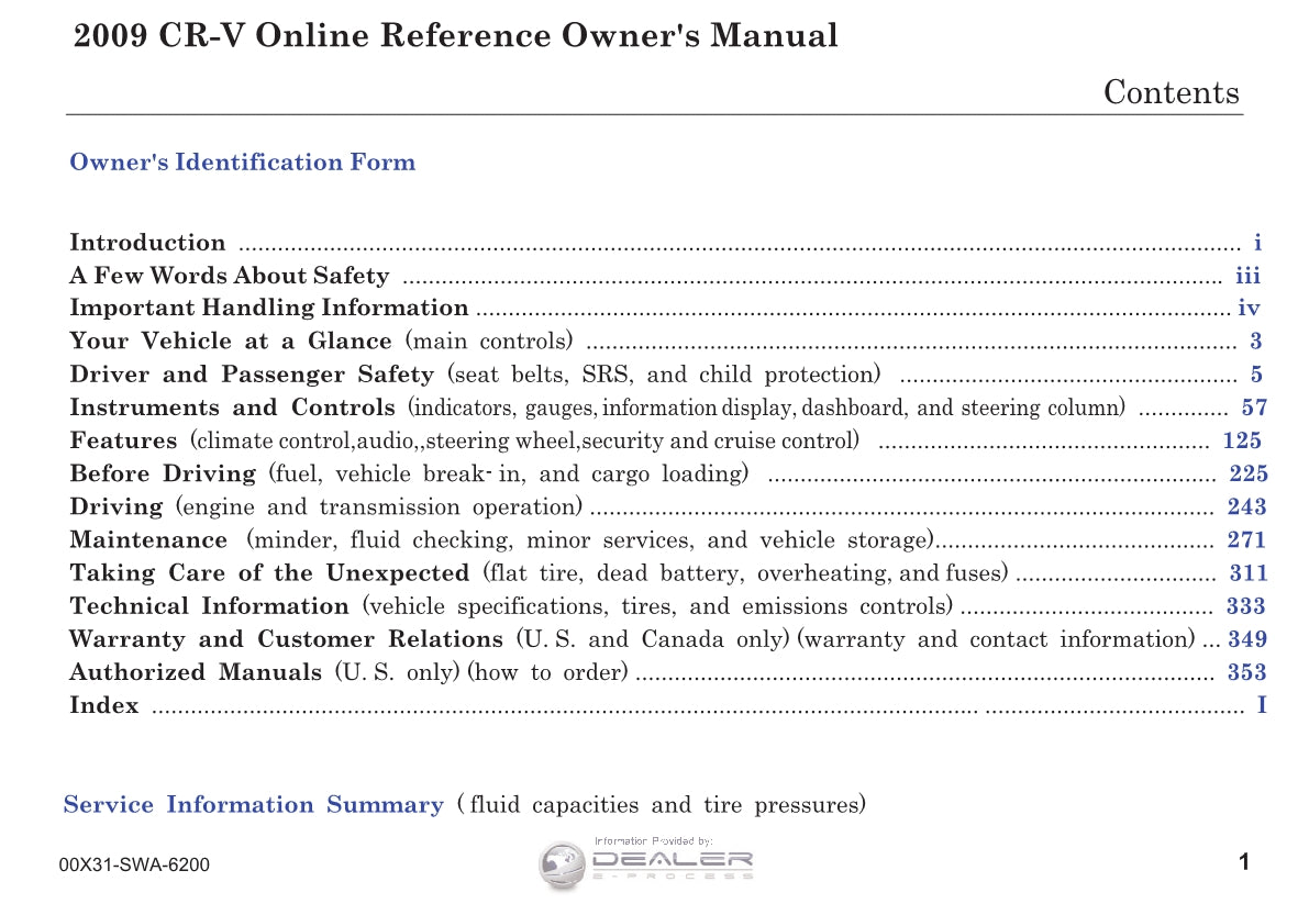 Honda CR-V Navigation Bedienungsanleitung 2007 - 2010