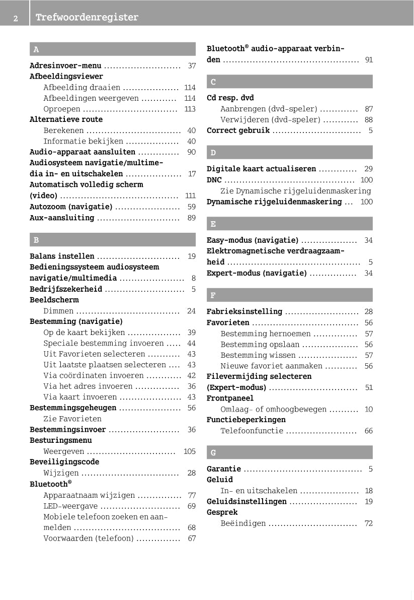 Smart Audiosysteem Navigatie/Multimedia Handleiding 2010