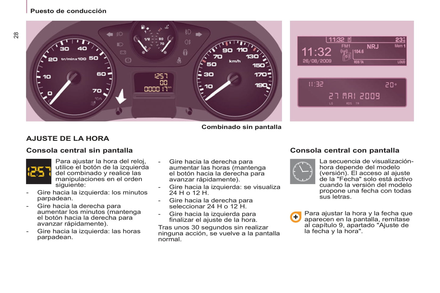 2011-2012 Peugeot Partner Tepee Owner's Manual | Spanish