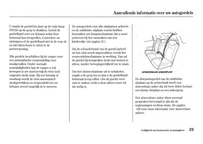 2006-2007 Honda FR-V Bedienungsanleitung | Niederländisch