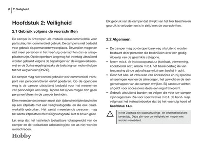 2015 Hobby Optima/Siesta Owner's Manual | Dutch