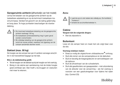 2015 Hobby Optima/Siesta Owner's Manual | Dutch