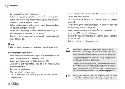 2015 Hobby Optima/Siesta Owner's Manual | Dutch