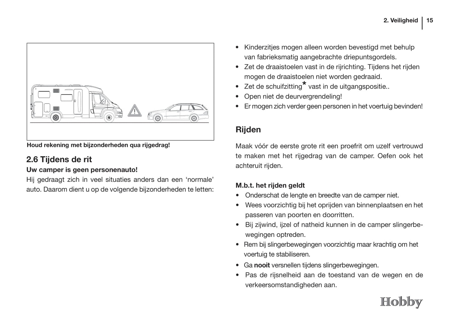 2015 Hobby Optima/Siesta Owner's Manual | Dutch