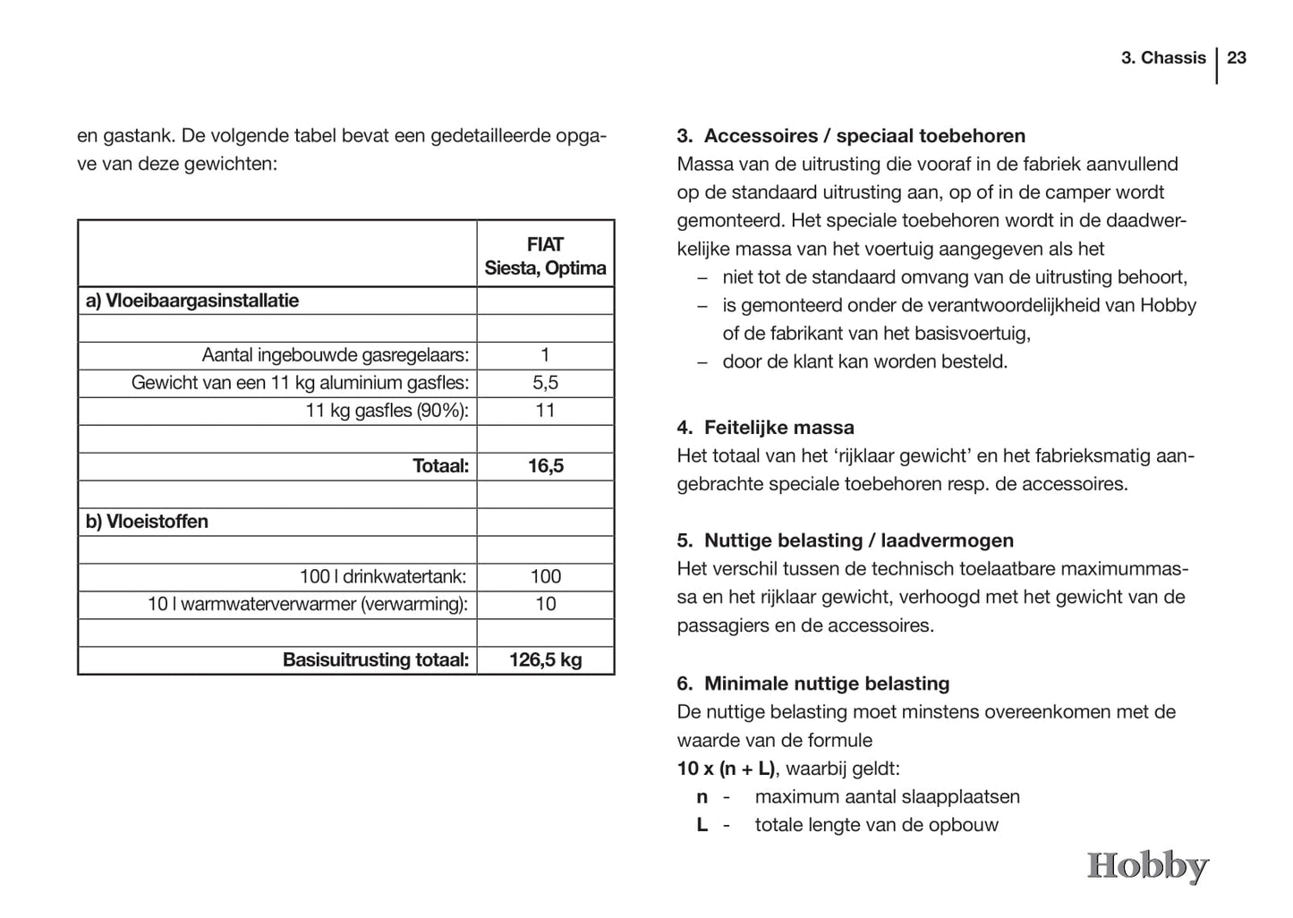 2015 Hobby Optima/Siesta Owner's Manual | Dutch