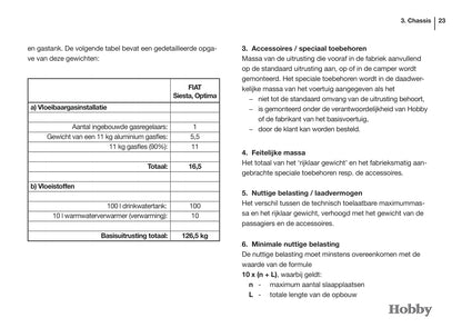 2015 Hobby Optima/Siesta Owner's Manual | Dutch