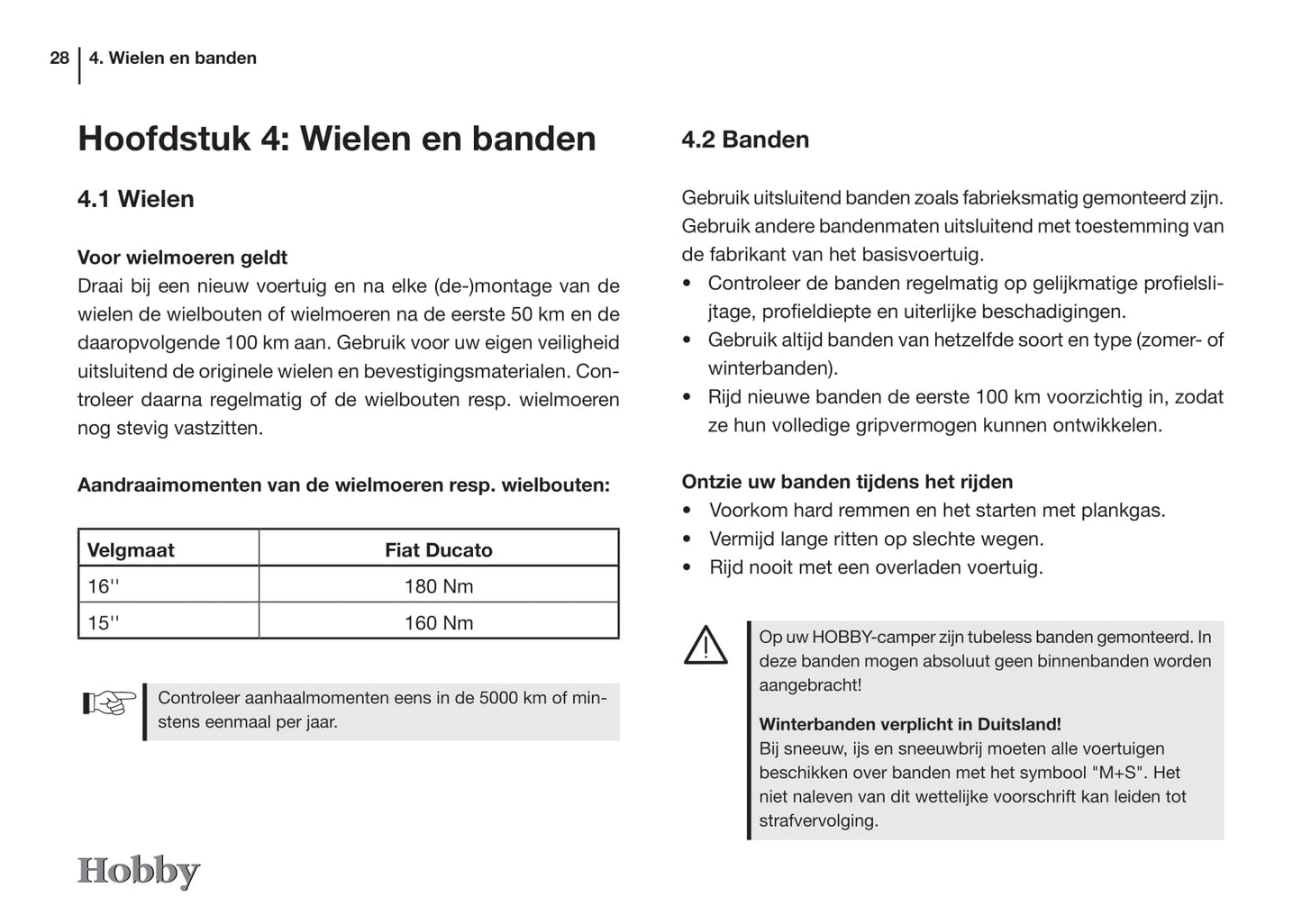 2015 Hobby Optima/Siesta Owner's Manual | Dutch