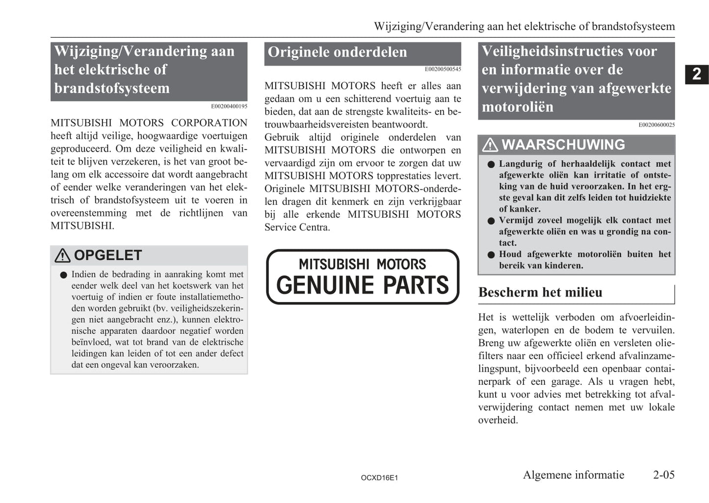 2008-2017 Mitsubishi Lancer Sportback Bedienungsanleitung | Niederländisch