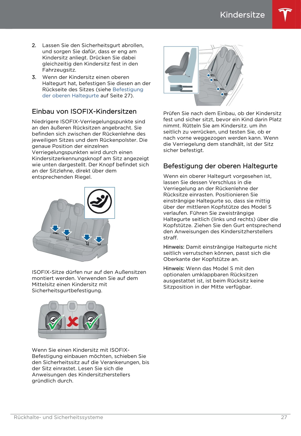 2013-2016 Tesla Model S Gebruikershandleiding | Duits