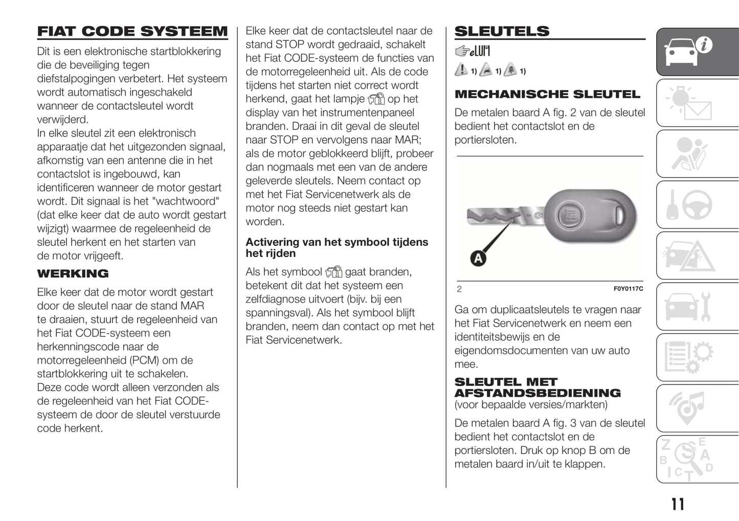 2018 Fiat 500L Owner's Manual | Dutch