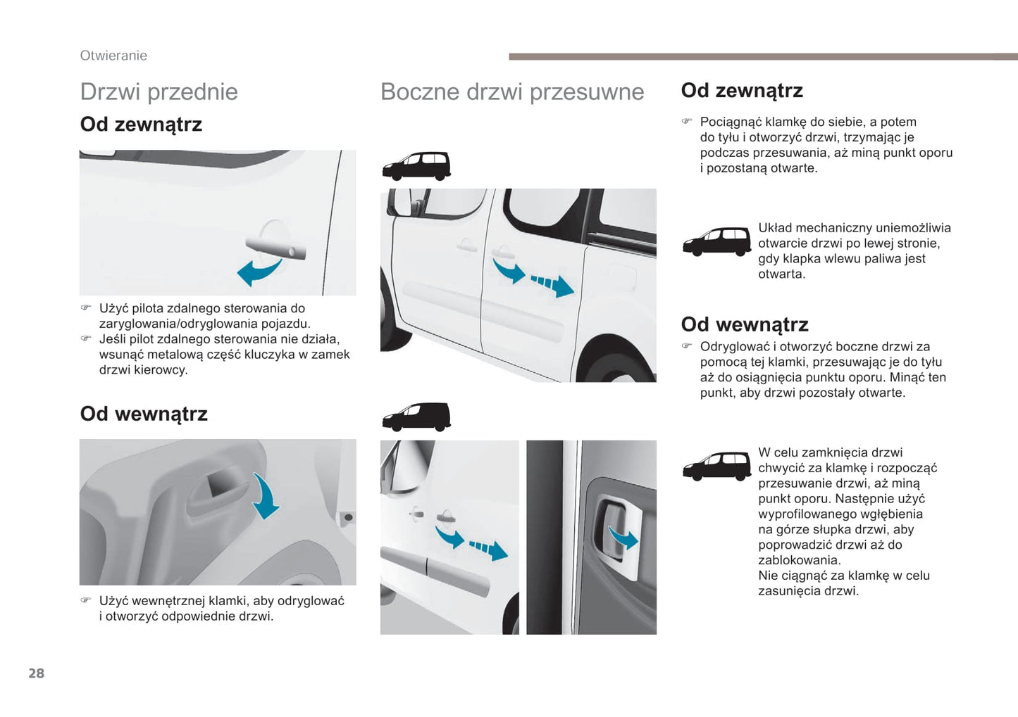 2017-2018 Peugeot Partner/Partner Tepee Gebruikershandleiding | Pools