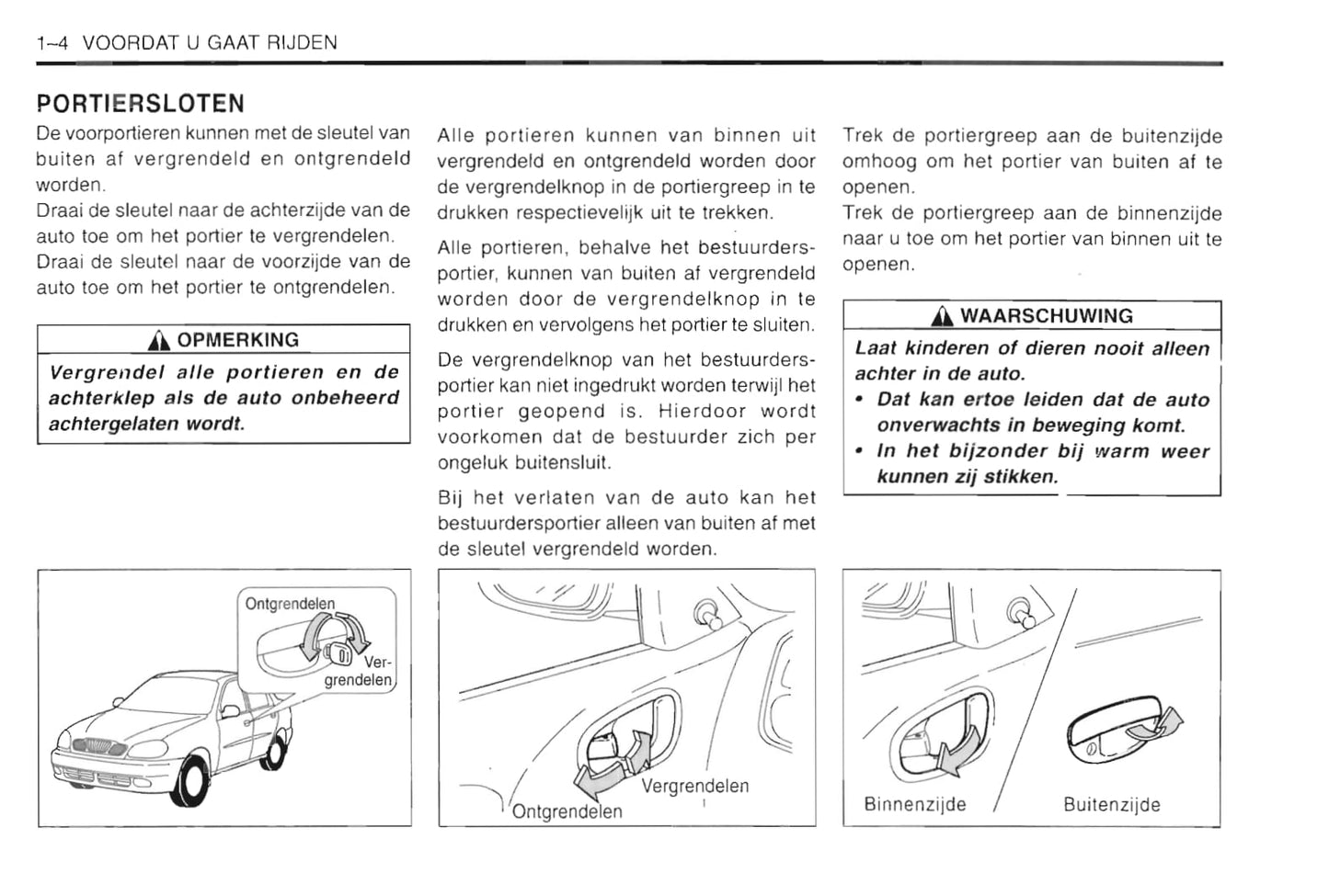 1997-2003 Daewoo Lanos Manuel du propriétaire | Néerlandais