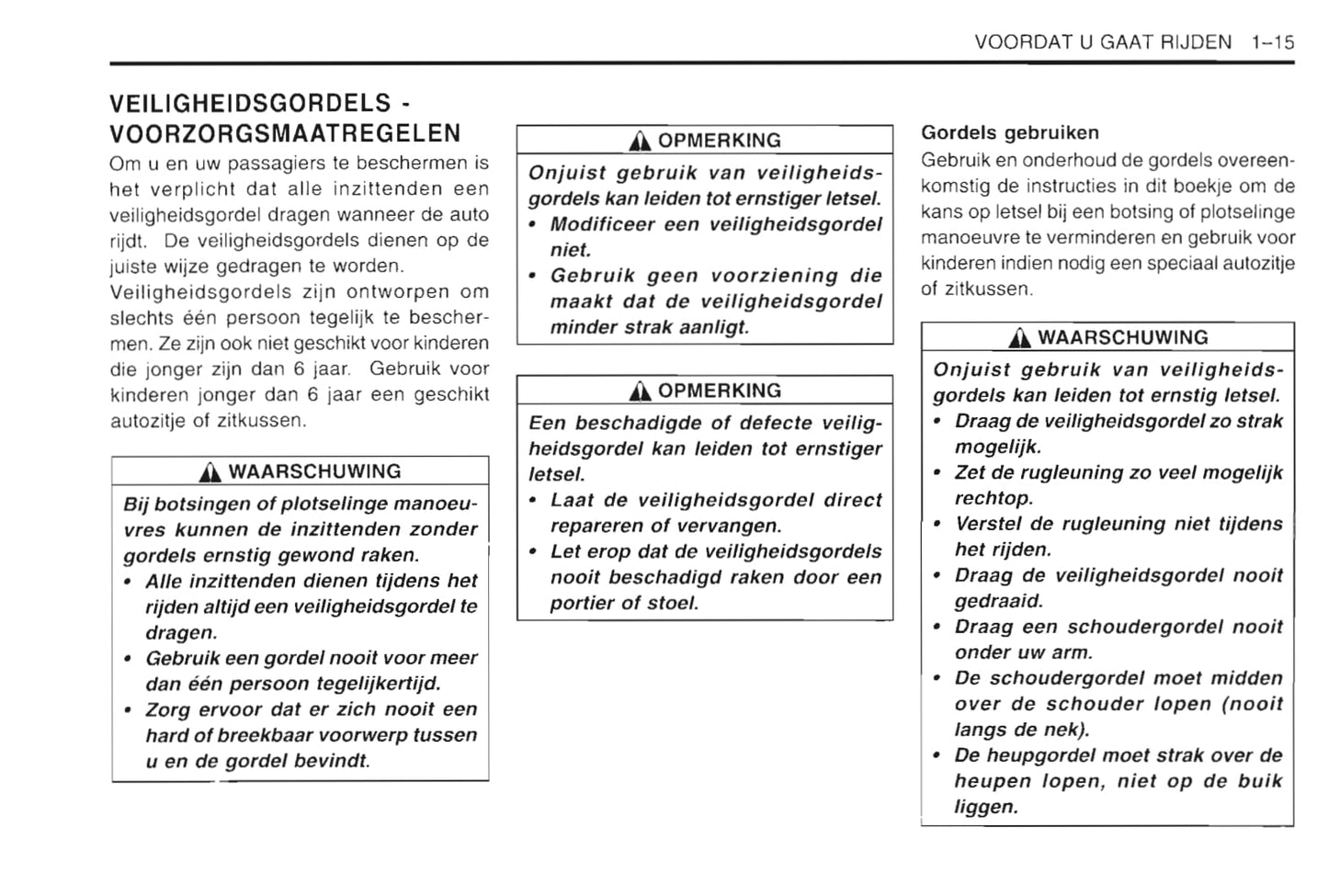 1997-2003 Daewoo Lanos Manuel du propriétaire | Néerlandais