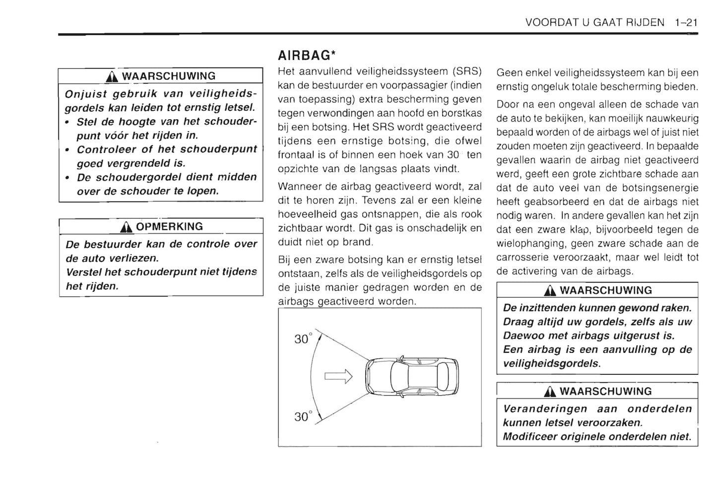 1997-2003 Daewoo Lanos Manuel du propriétaire | Néerlandais