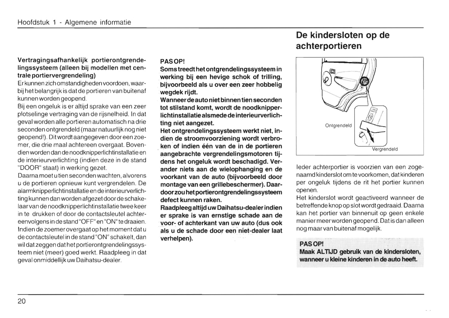 2000-2006 Daihatsu Terios Owner's Manual | Dutch