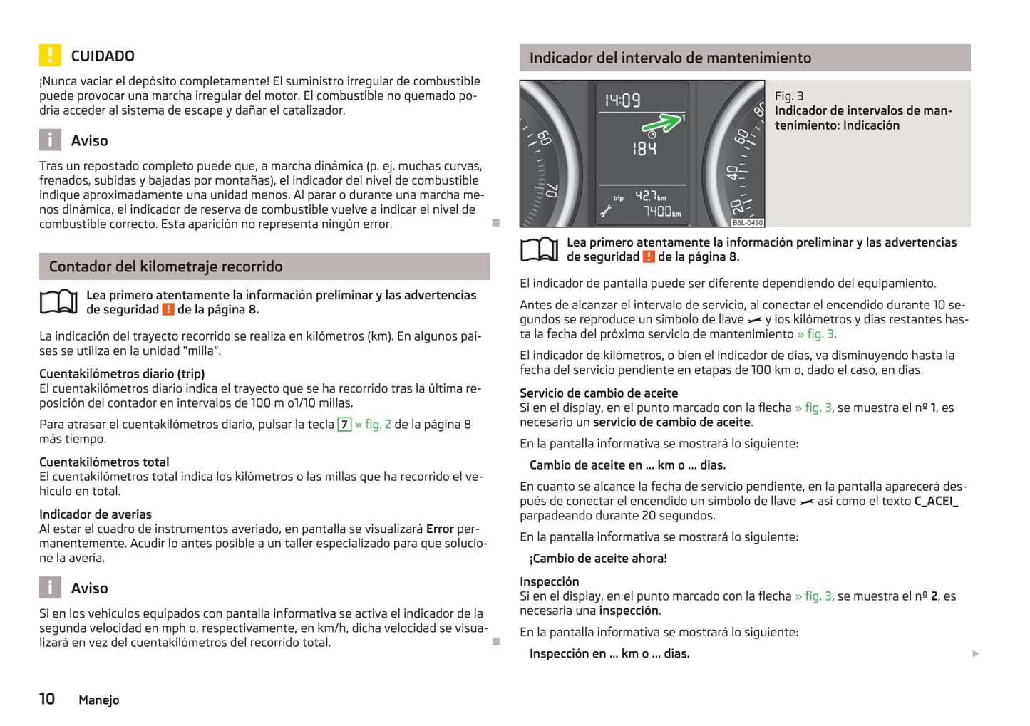 2014-2015 Skoda Yeti Owner's Manual | Spanish