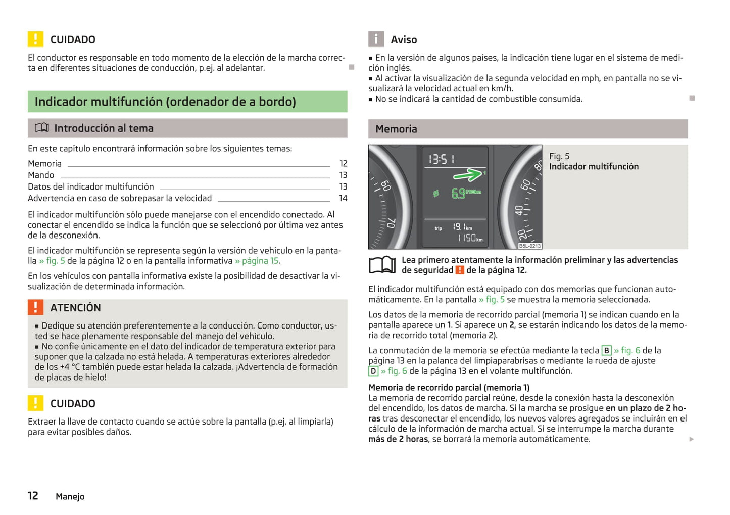 2014-2015 Skoda Yeti Owner's Manual | Spanish