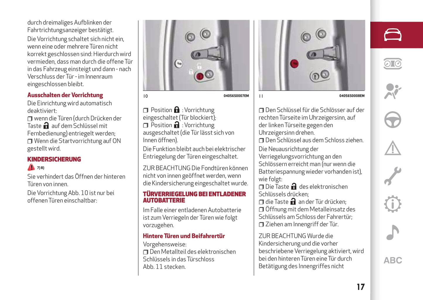 2017-2020 Alfa Romeo Stelvio Owner's Manual | German