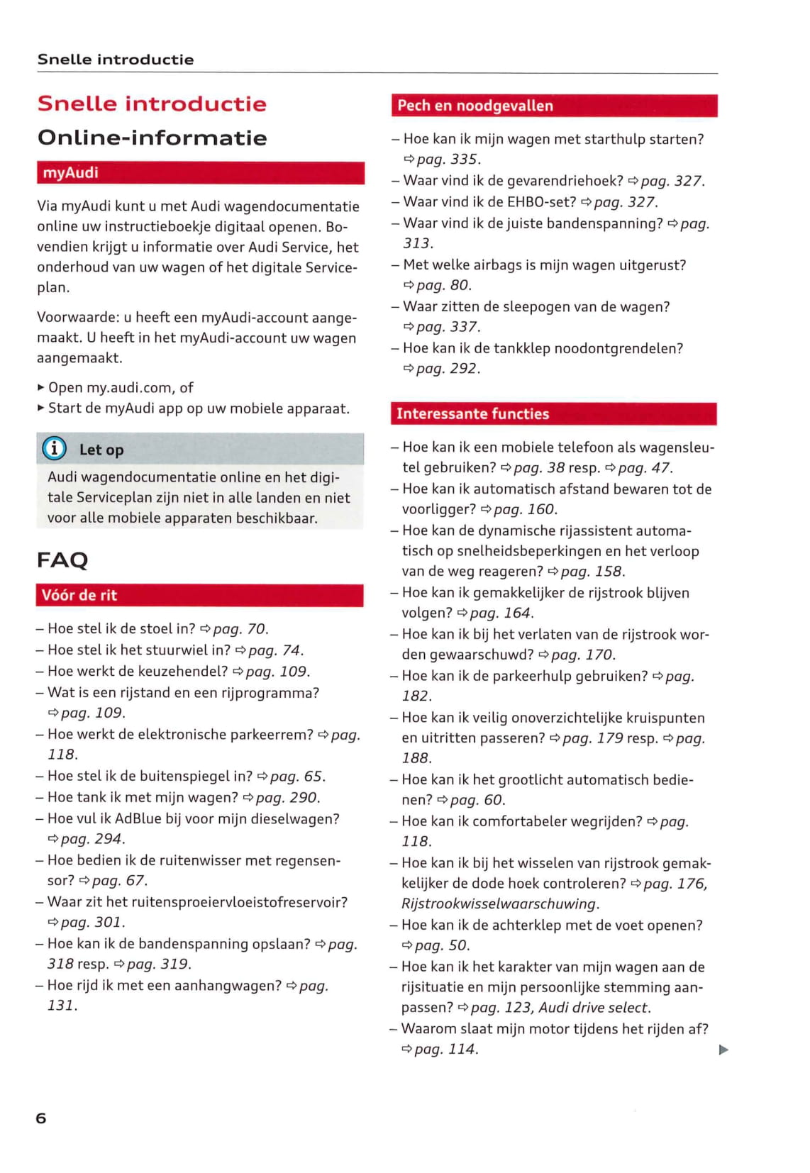 2018-2021 Audi A6 Gebruikershandleiding | Nederlands