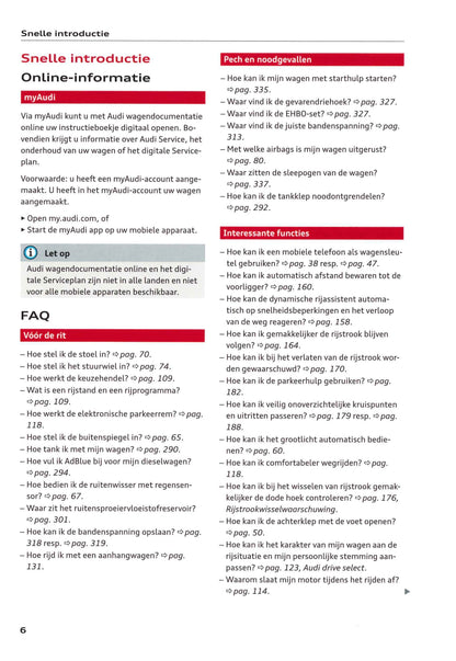 2018-2021 Audi A6 Gebruikershandleiding | Nederlands