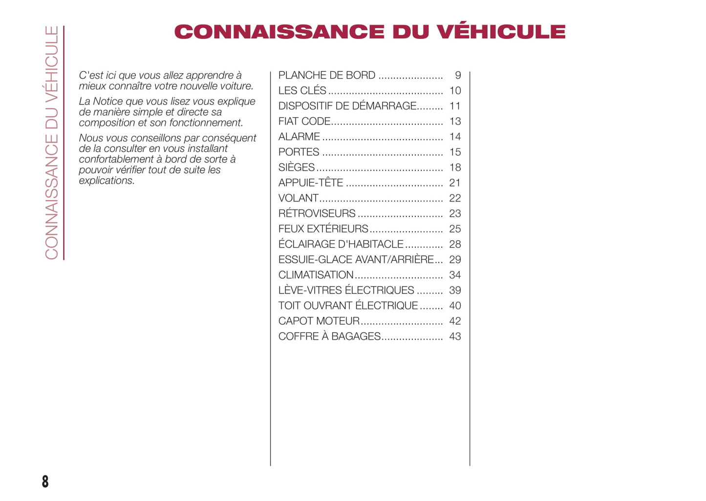 2016-2017 Fiat 500X Owner's Manual | French