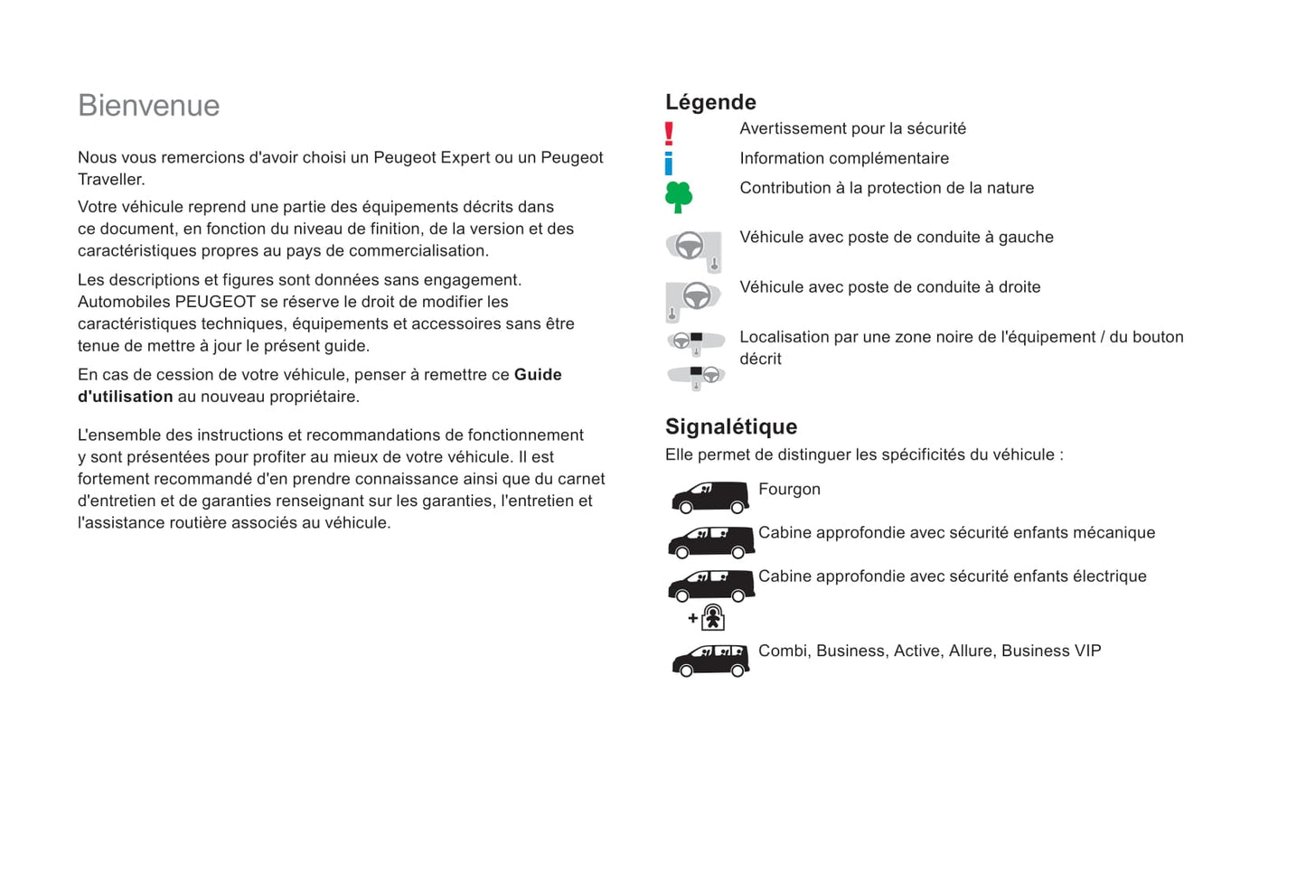 2018-2020 Peugeot Expert/Traveller Manuel du propriétaire | Français