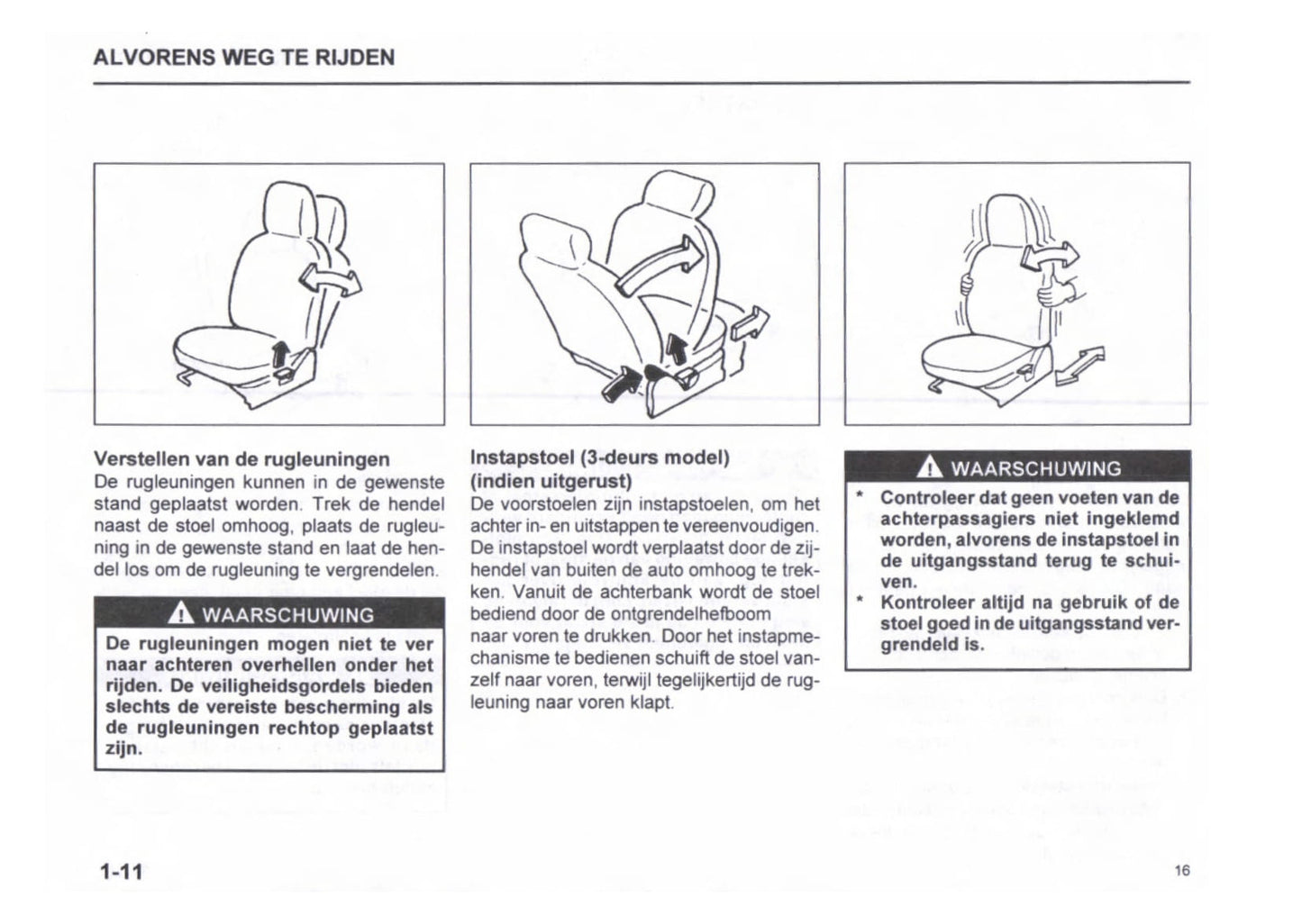 1999-2000 Subaru Justy Gebruikershandleiding | Nederlands