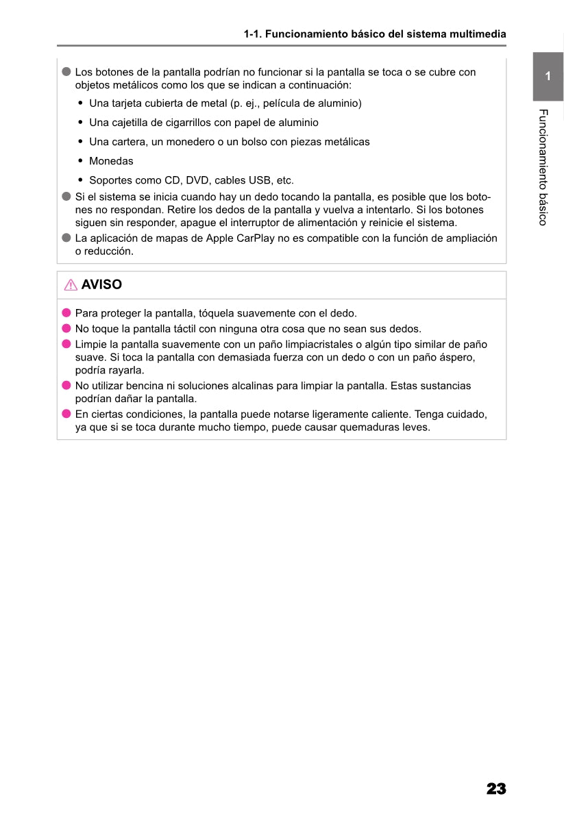 Toyota bZ4X Multimedia Manual de Instrucciones 2022 - 2023