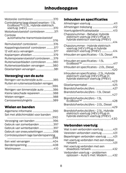 2021 Ford Kuga Gebruikershandleiding | Nederlands