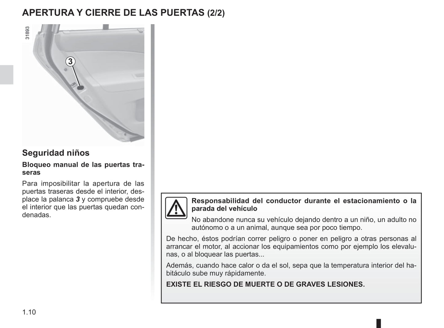 2008-2010 Renault Koleos Manuel du propriétaire | Espagnol