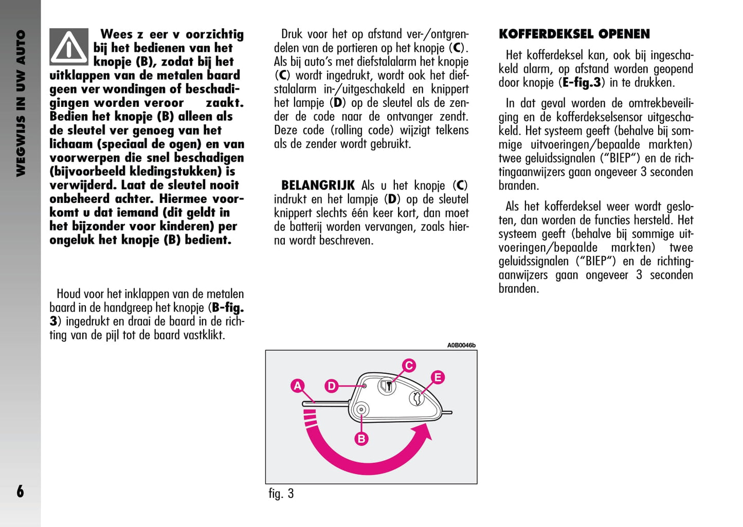 2003-2005 Alfa Romeo 156 GTA Owner's Manual | Dutch