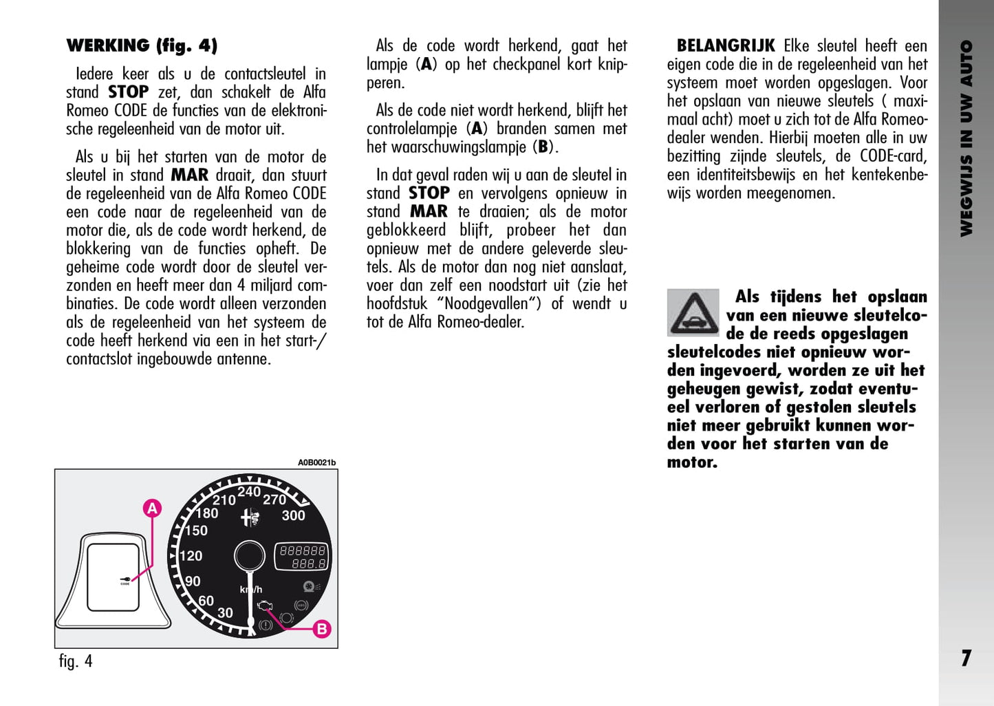 2003-2005 Alfa Romeo 156 GTA Owner's Manual | Dutch