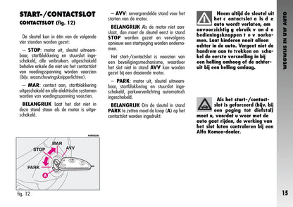 2003-2005 Alfa Romeo 156 GTA Owner's Manual | Dutch