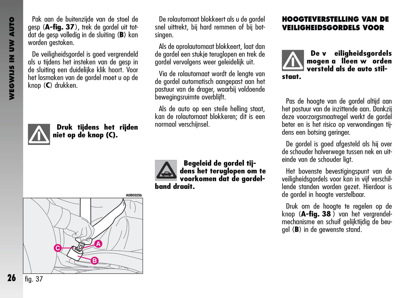 2003-2005 Alfa Romeo 156 GTA Owner's Manual | Dutch